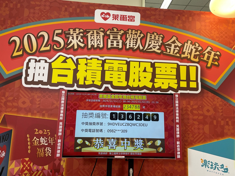 是你嗎?超商福袋抽台積電107.5萬股票 幸運兒今誕生