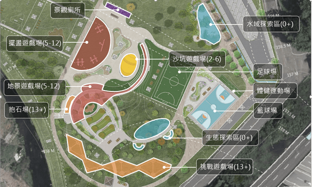 平鎮運動公園打造特色遊戲場 亮點一次看 圖2 全區規劃配置圖