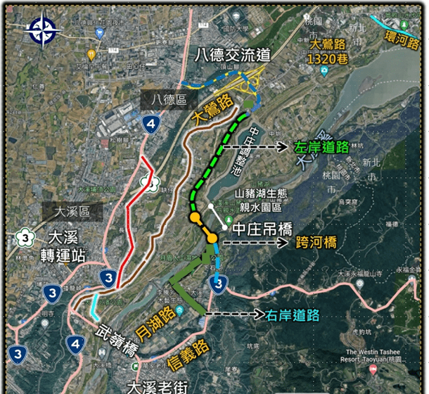 【有片】大溪交通惡夢如何解?桃園工務局長汪在宙曝「跨河橋」計畫 大溪兩岸跨橋