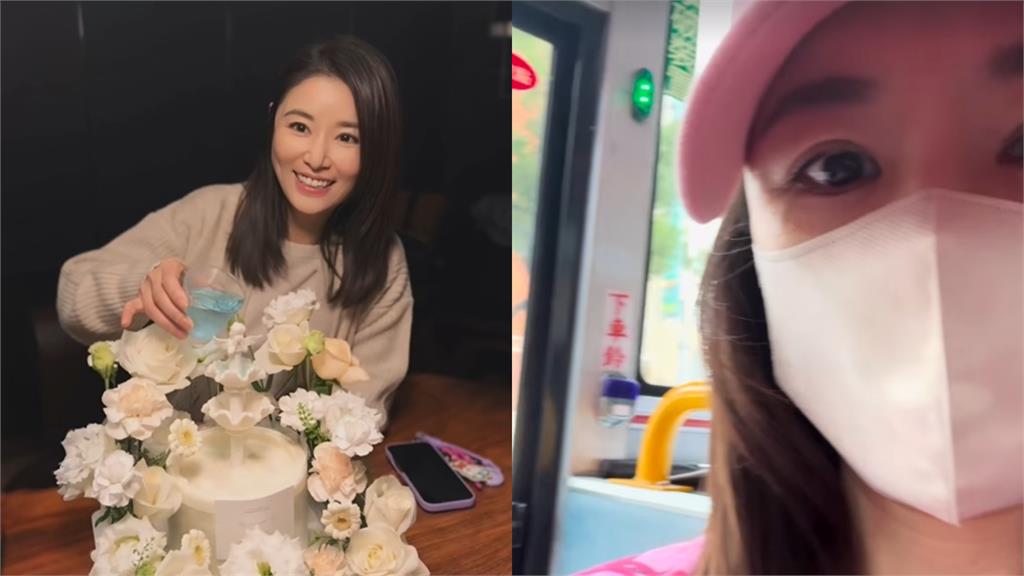 49歲林心如粉紅裝搭公車 凍齡美貌驚豔曝光