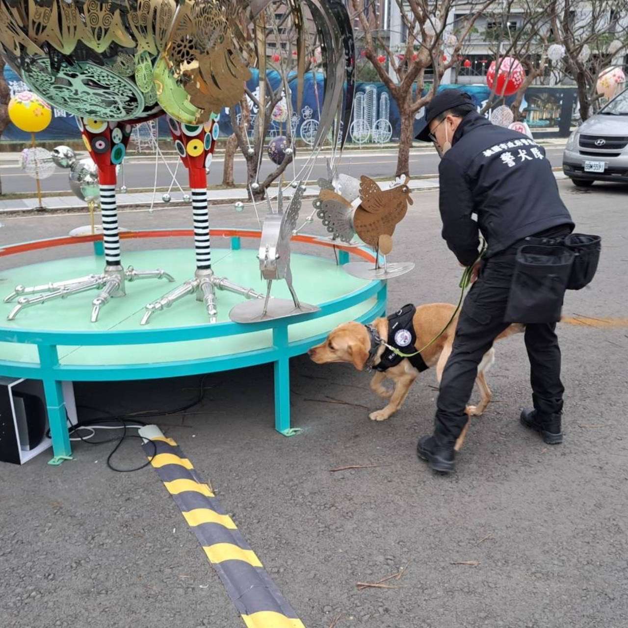 桃園警犬隊出動了!執行防爆安檢 守護台灣燈會治安 S 18759710 0
