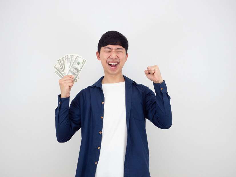 asian man happy face with money hand fist up white isolated background 483229 1470