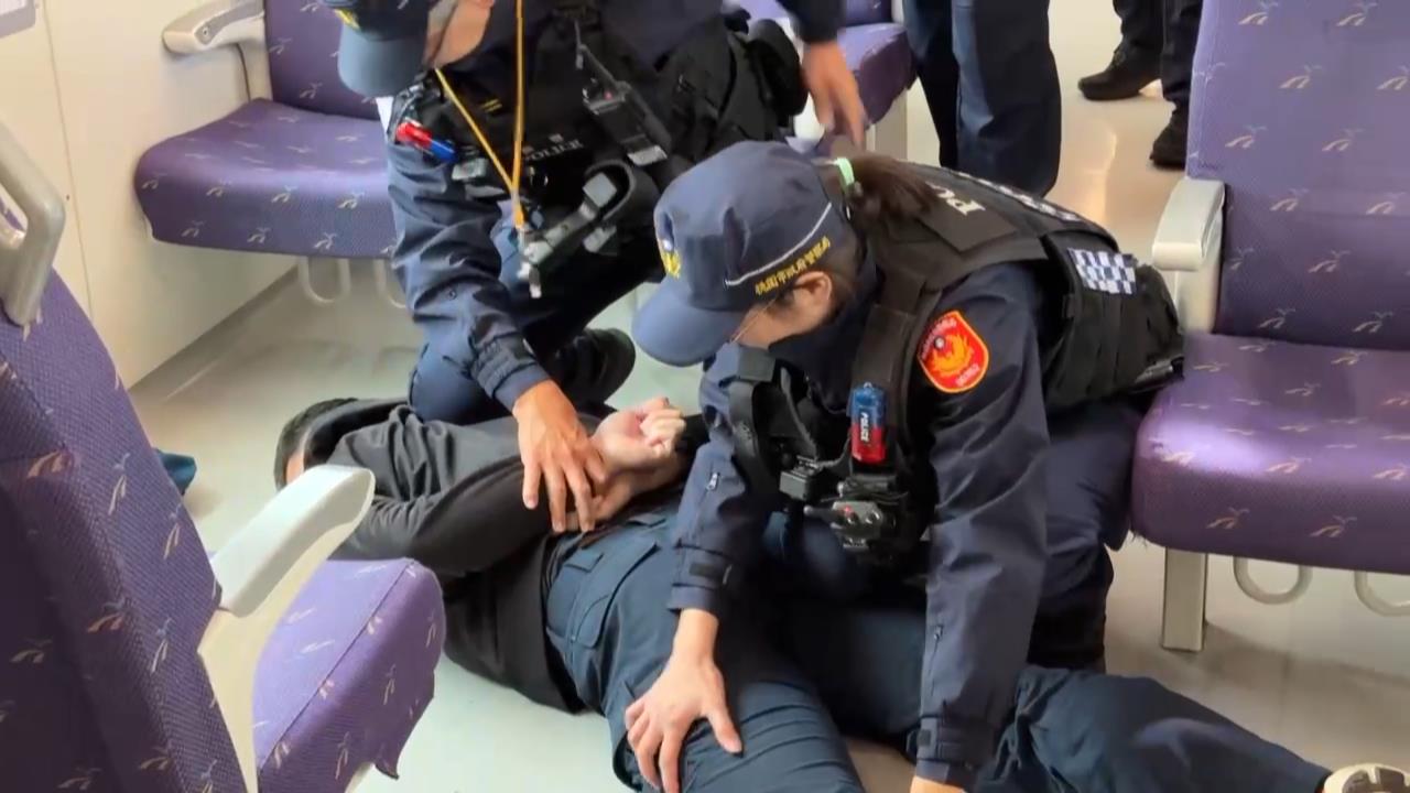 【有片】台灣燈會2/7起桃園登場 桃警辦理機捷突發事故演練 ghrewee