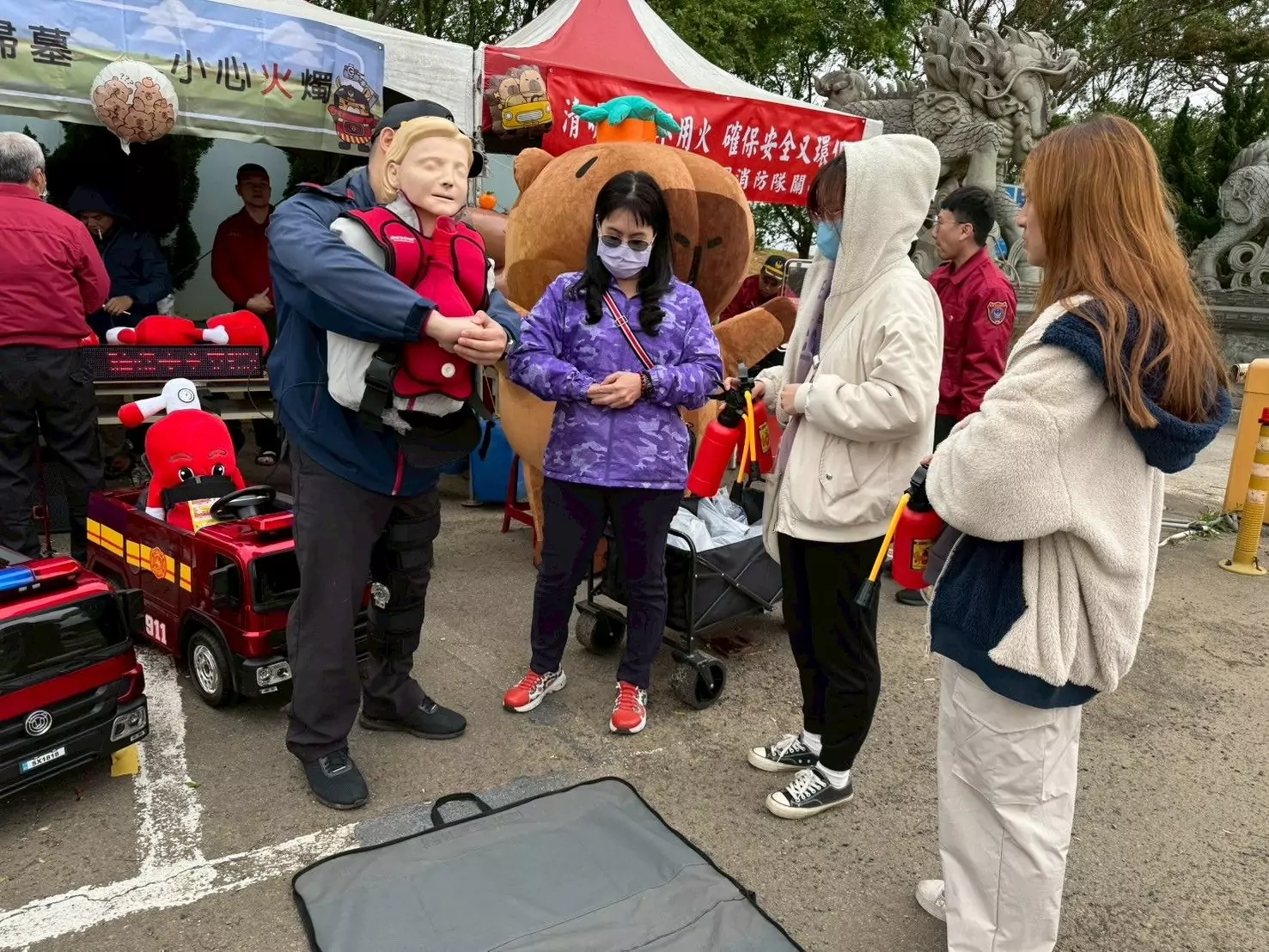 桃消富岡分隊前進楊梅第一公墓 超萌「卡皮巴拉」陪你學防災 2801295 0