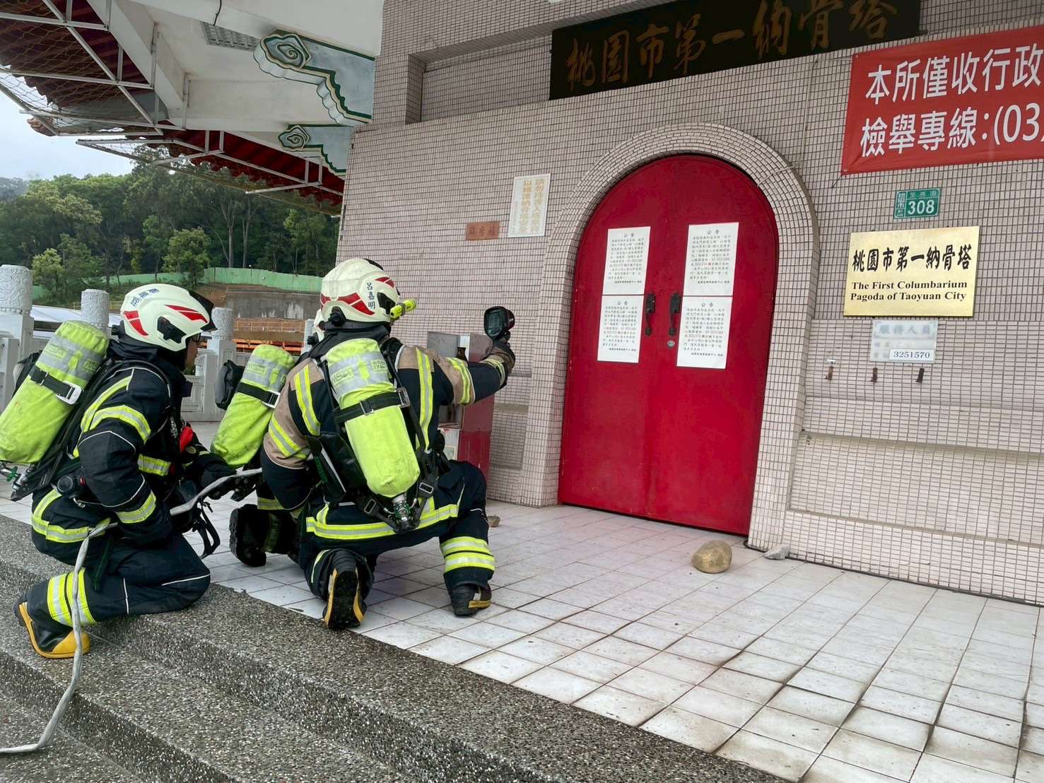 桃消大有分隊墓地火警演練登場 超前部署救災能量 S 30072881 0