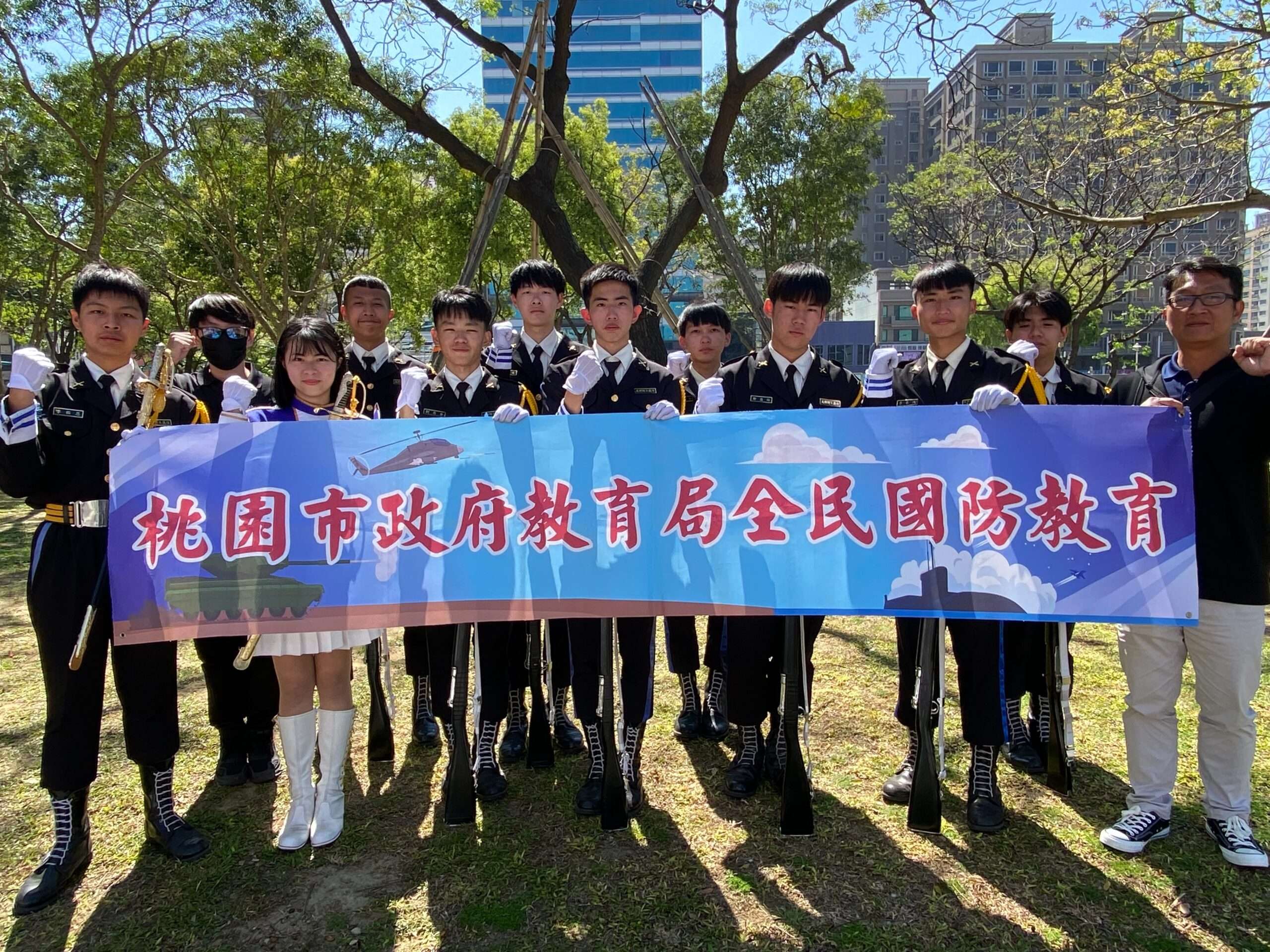 全國高中儀隊競賽北區初賽登場 桃園學子展現青春氣勢 S 74104874 scaled