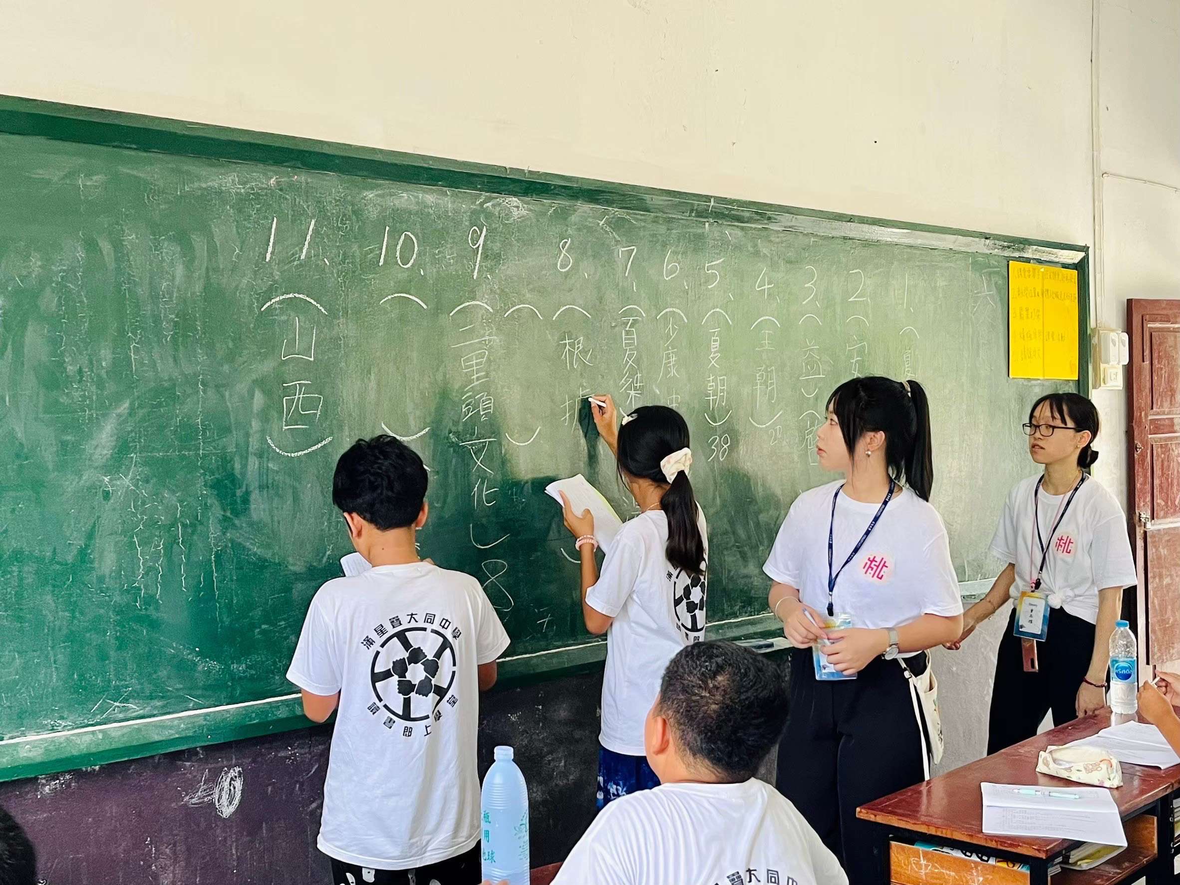 圖2 元智大學程同學參與泰北志工團，教學當地學童華語文課程右邊第二位 0 0
