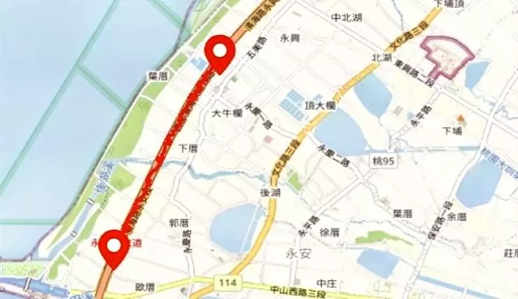 台61線北上新屋路段18日進行施工作業 外側車道暫時封閉 1068448