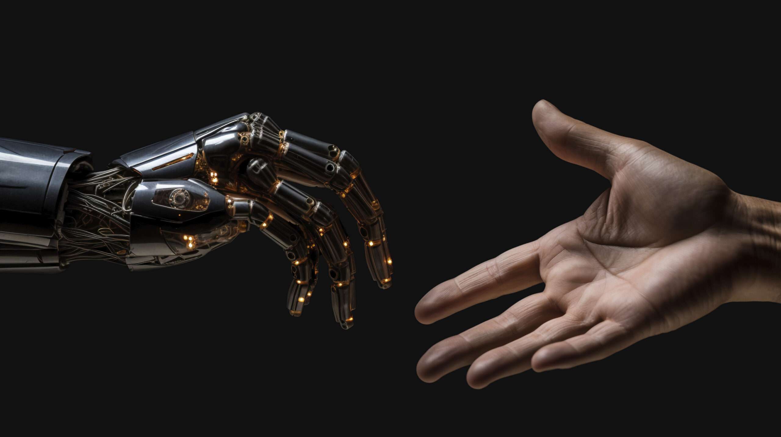 你的秘密AI都知道?這些敏感資訊千萬別告訴ChatGPT ai robot hand close human hand scaled