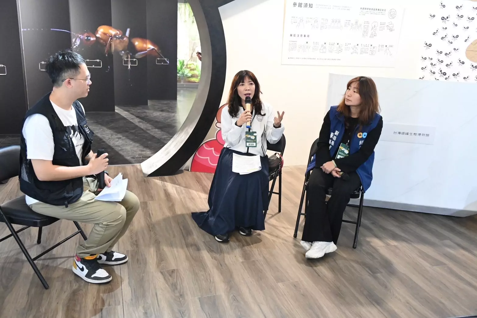 桃園青年局輔導新創團隊 台灣首座螞蟻生態博物館盛大開幕 創辦人王秉誠與青年局侯佳齡局長及經發局陳靜芳副局長進行對談 0