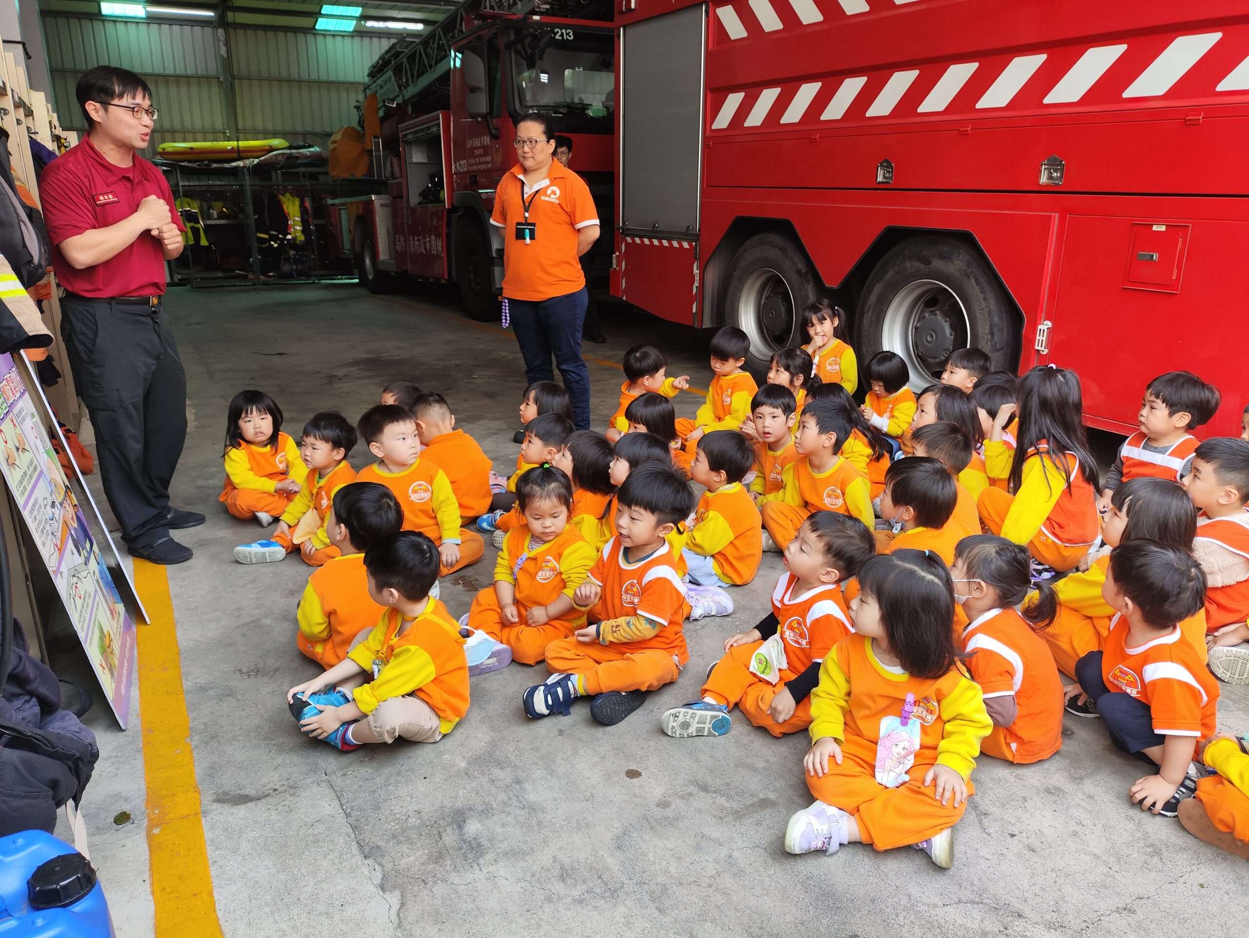桃消大林分隊辦理消防體驗 防災觀念從小扎根 幼兒園參訪 scaled
