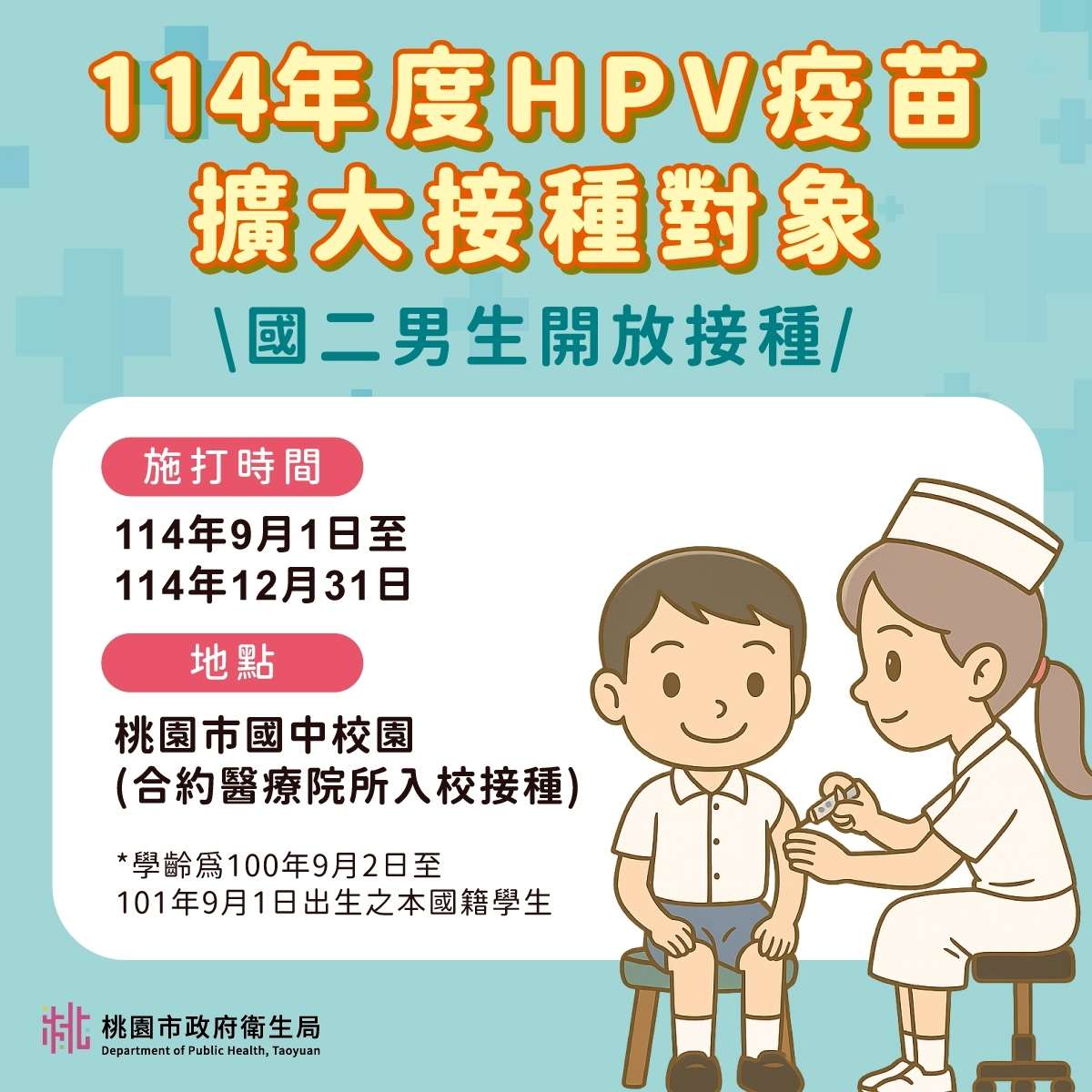 HPV疫苗擴大接種!國二男學生將納入免費施打近1.3萬人受惠 S 3113240