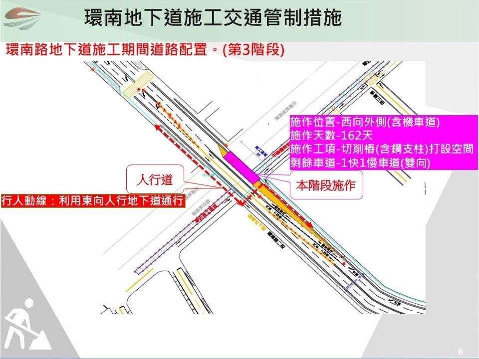 用路人注意!配合桃園鐵路地下化施工 平鎮環南路地下道5/21起車道調整 S__17367160