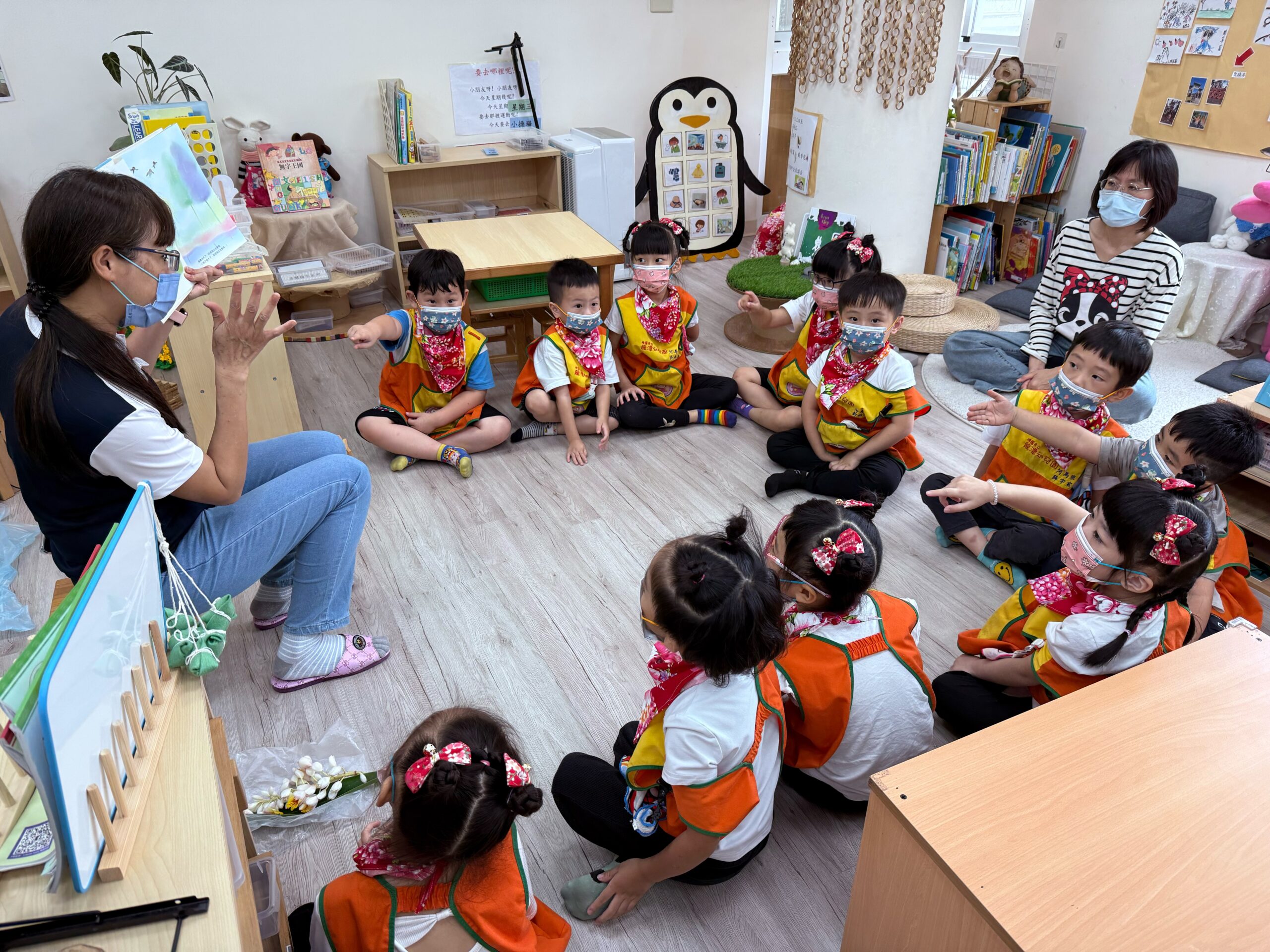 龍潭幼兒園推沉浸式客語教學 培養學童「講客」習慣 職推課程-花藝
