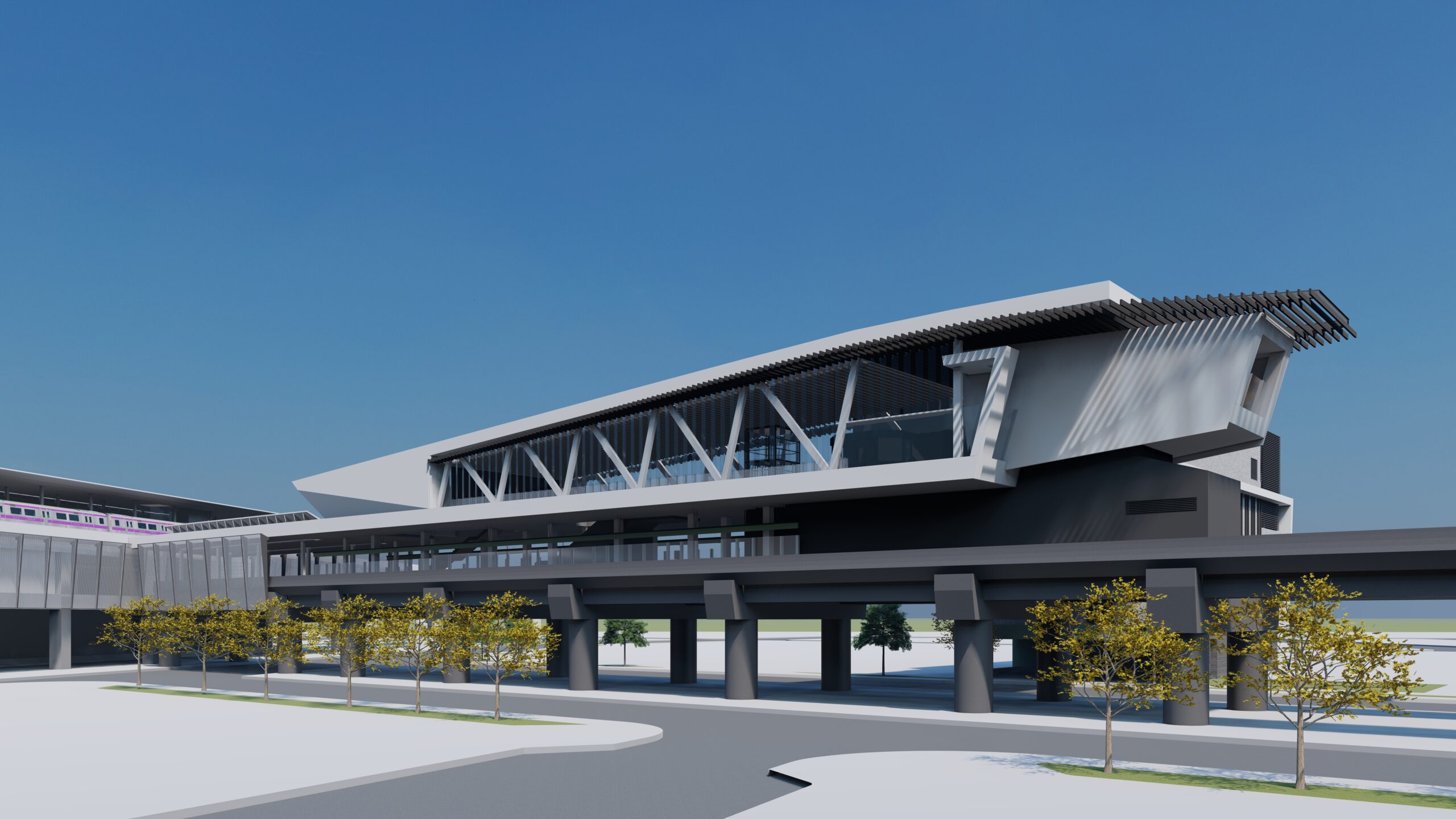 捷運綠線115年啟用車站亮點搶先看!主線建設進度穩步推進中 坑口站G15b 車站願景圖 0 scaled