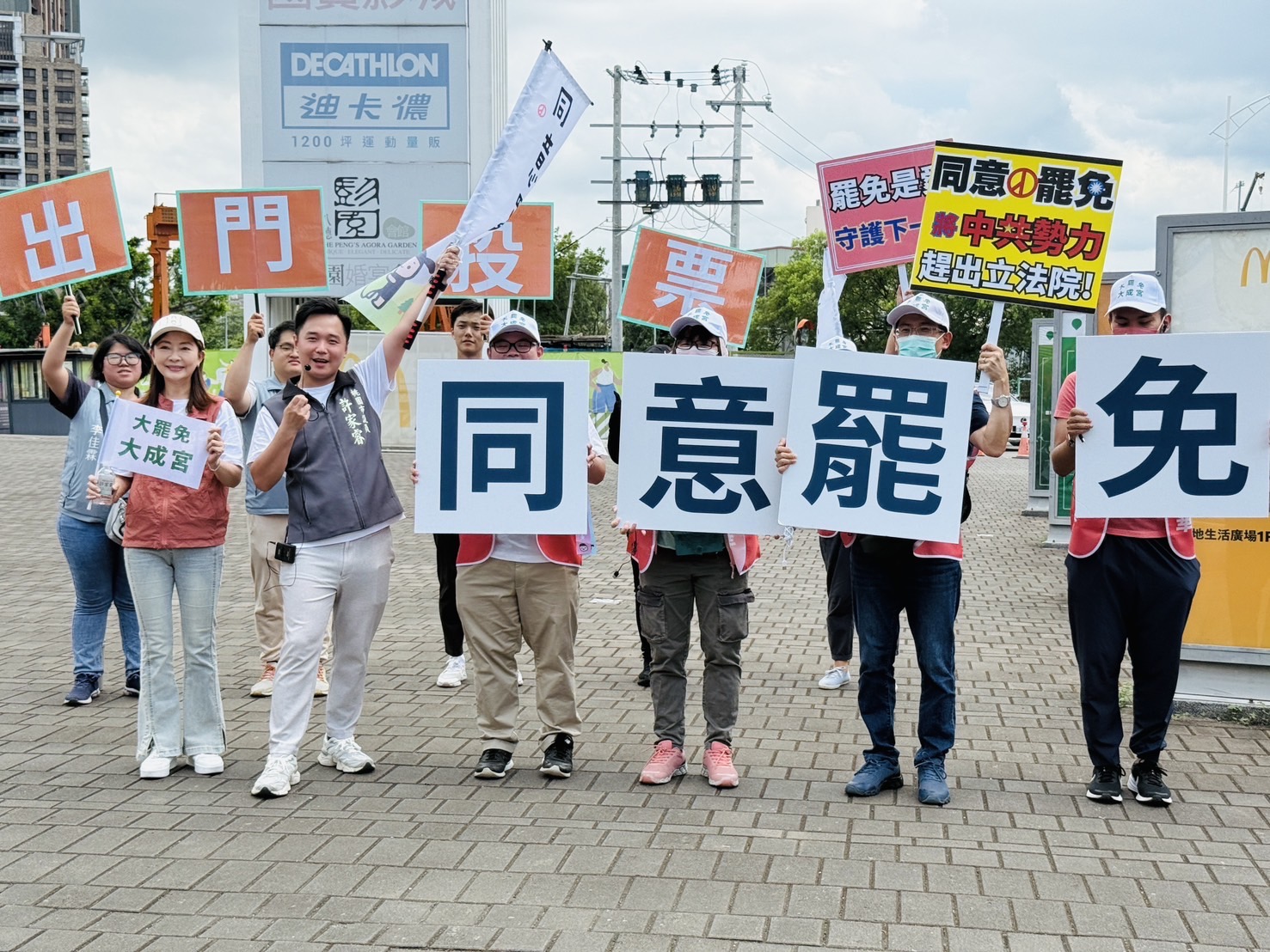 桃園民進黨議員總動員 前進各大路口宣傳同意罷免 S 103088158 0