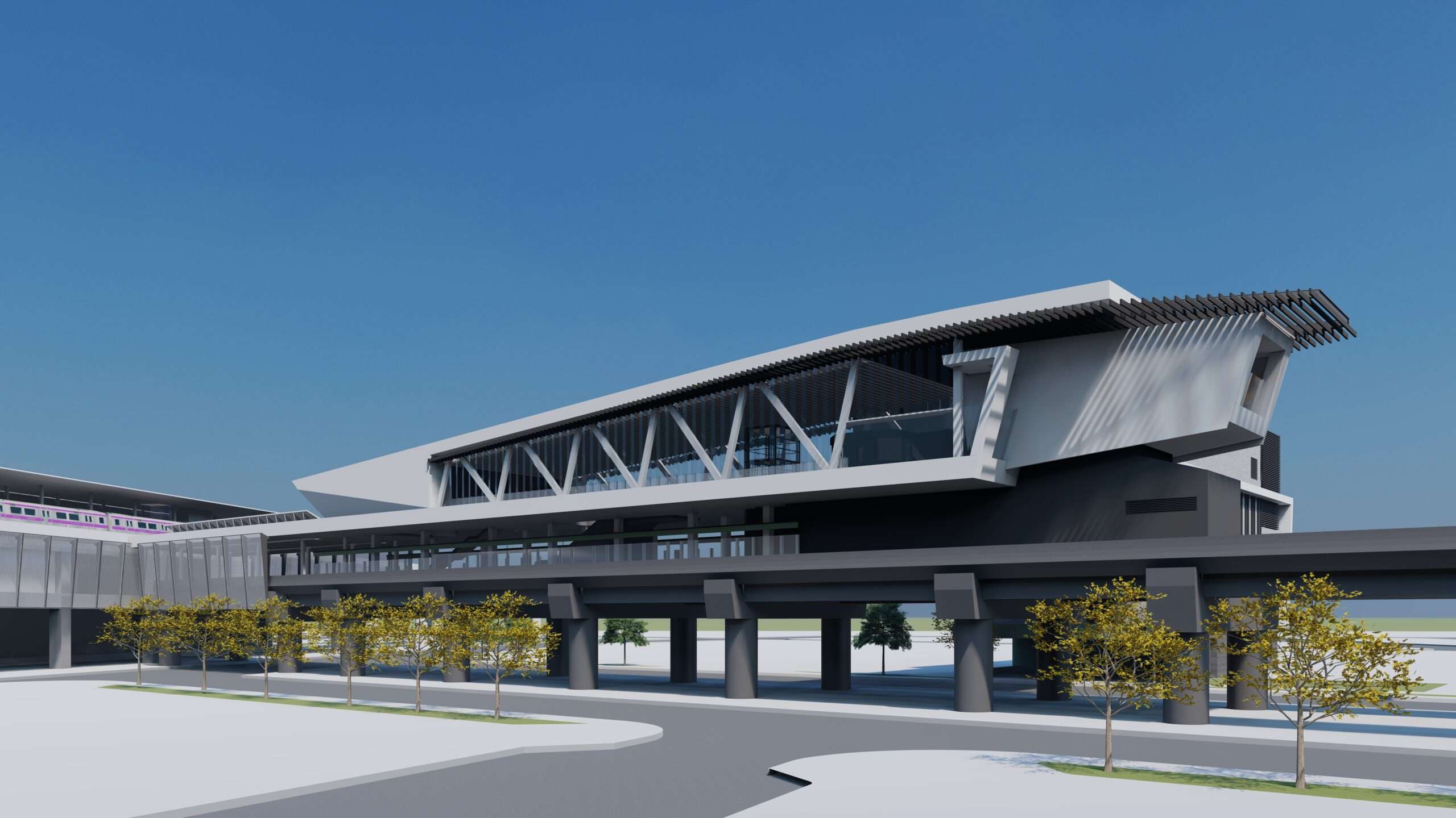 捷運綠線115年啟用車站亮點搶先看!主線建設進度穩步推進中 坑口站G15b 車站願景圖 0 scaled