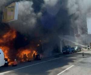 桃園中山路便當店陷火海 3大人1男嬰送醫