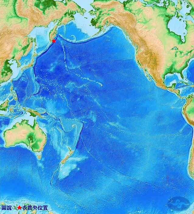 俄羅斯外海強震 我國氣象署發布海嘯警訊 Tsu11400503EQ
