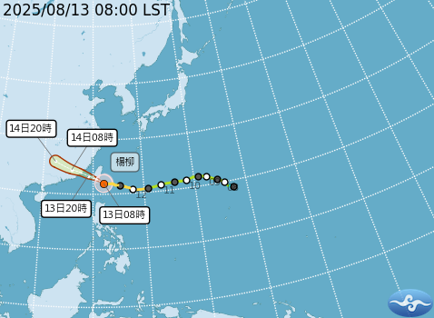 中颱楊柳預計中午登陸 桃園留意陣風、陣雨