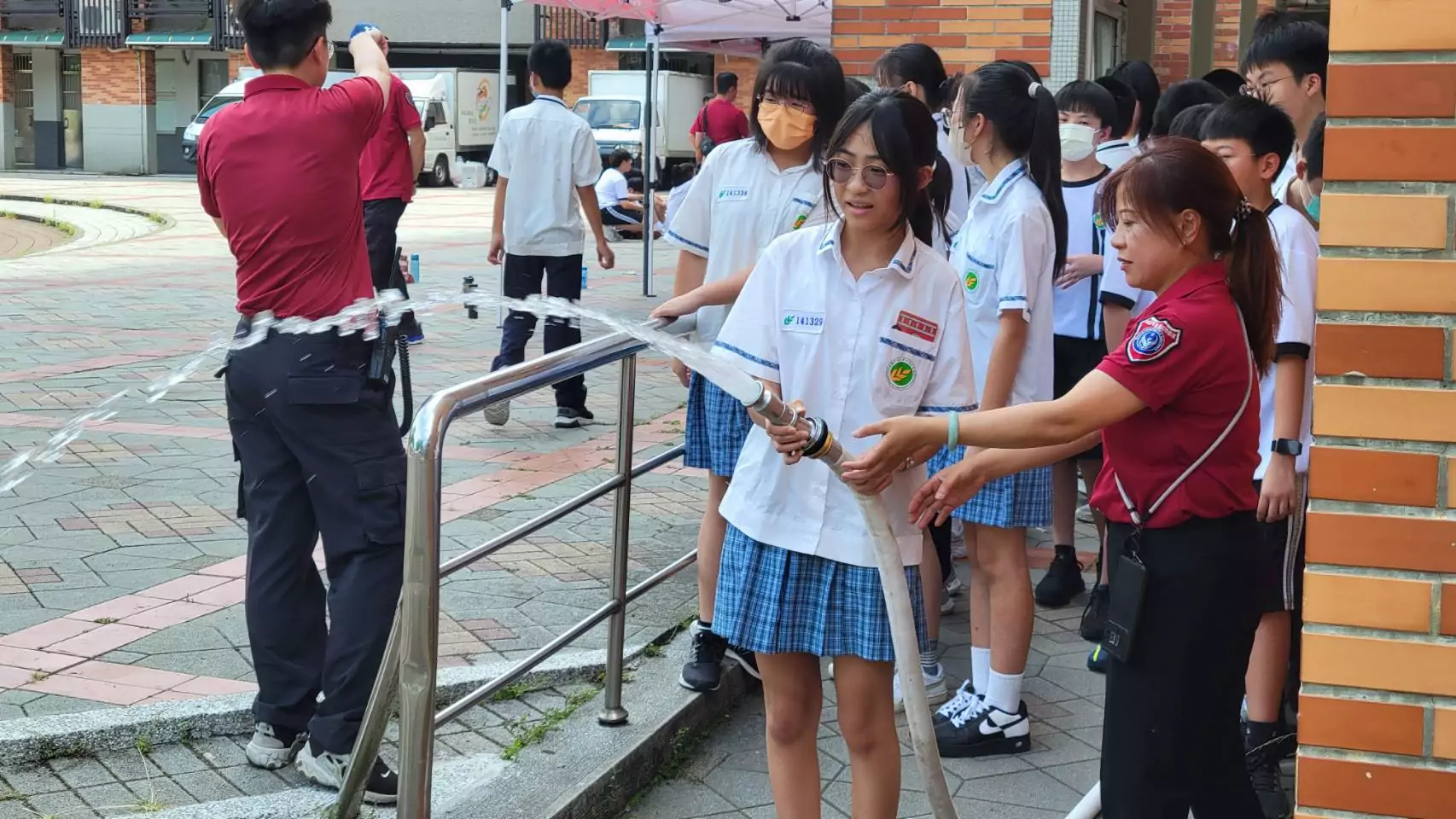 桃消茄苳分隊防災宣導登場 永豐高中學生體驗4大關卡 1377441 0