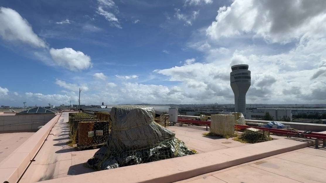 2因陣風較強，機場公司加強相關區域監控與防護。