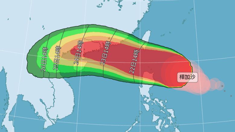 「樺加沙」升強颱!台灣各縣市受暴風侵襲機率一次看
