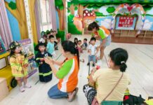 大林消防分隊入校強化安全意識 師生實作學防震保命三招