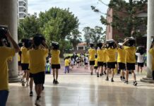 桃消中路分隊攜手武陵高中 地震演練疏散2000名師生