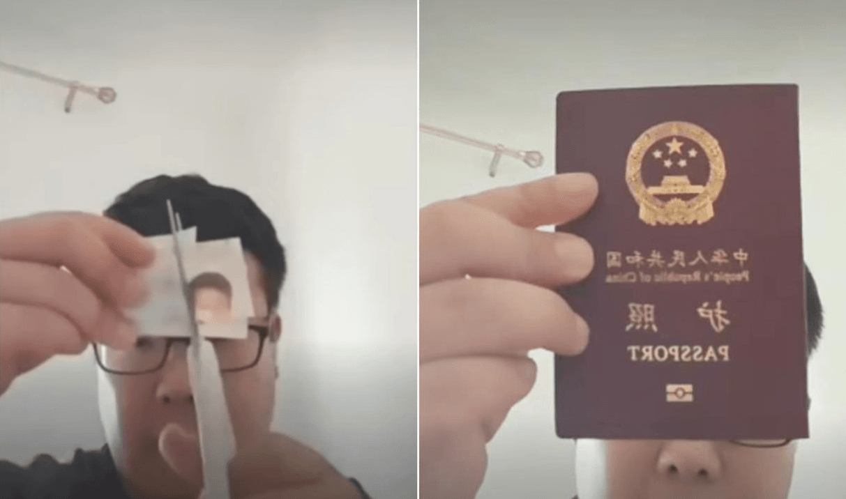直播剪毀台灣護照秀中國證件 應志宏遭註銷戶籍與護照