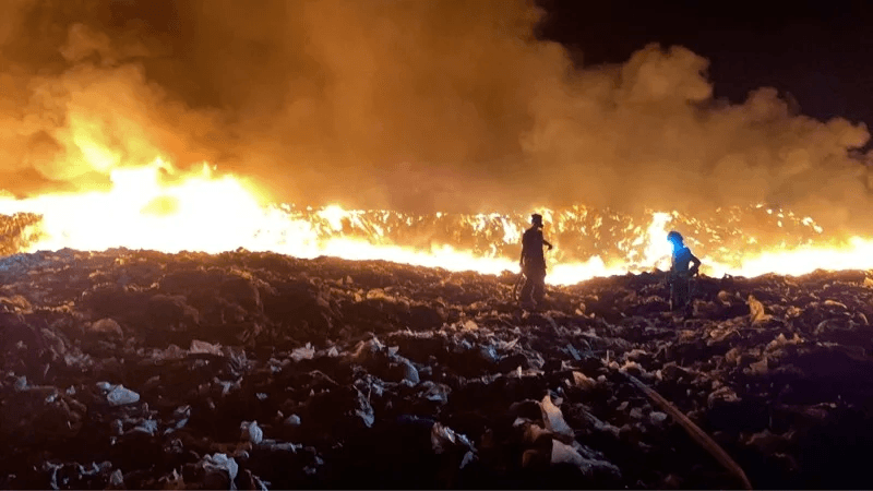 竹縣新豐掩埋場又燒!濃煙波及桃園 近5年火警85次惹民怨