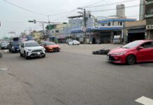 【有片】中壢騎士鬼切遭擊落 運將無奈:戰爭攔截導彈都沒我準