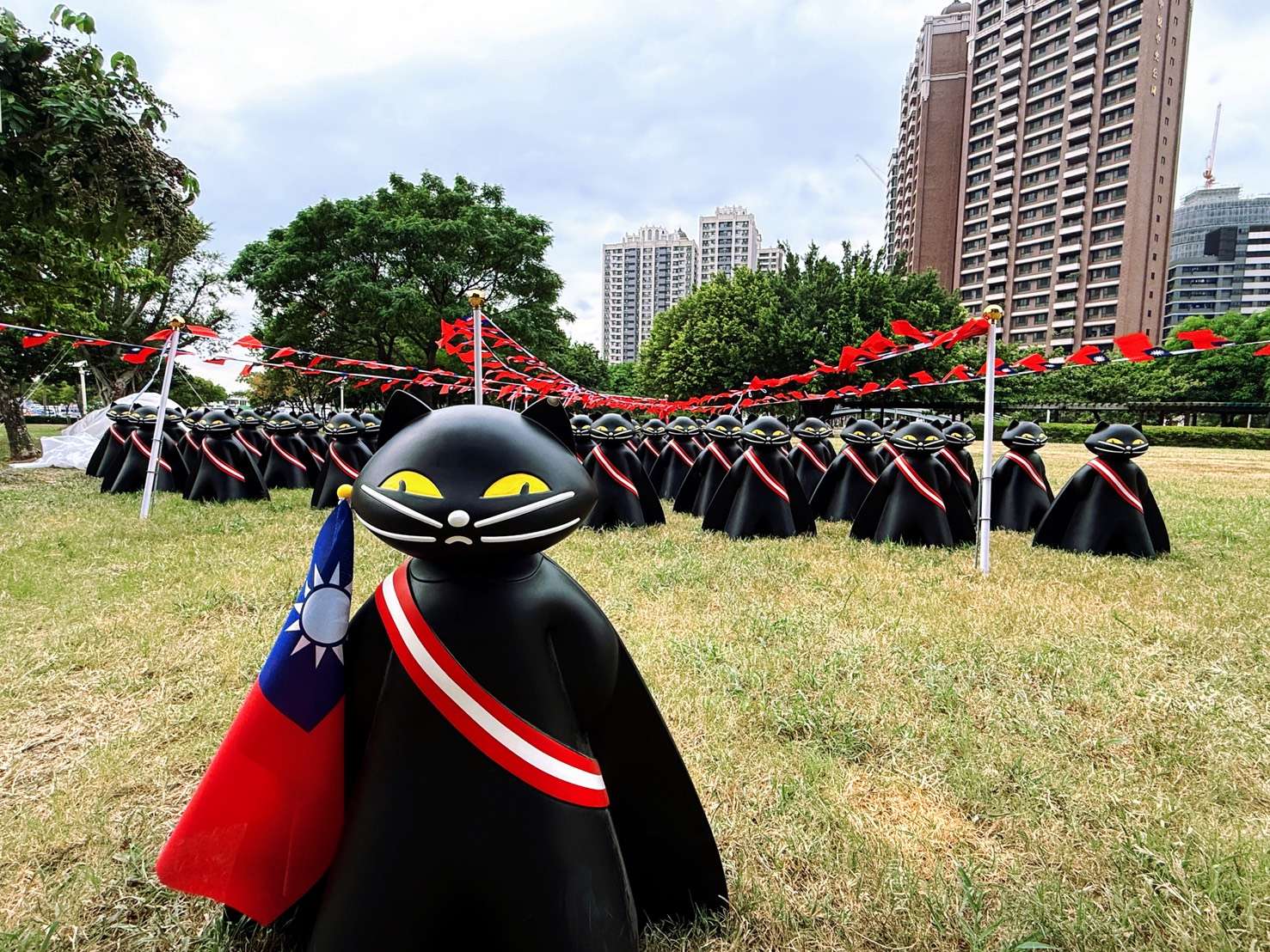 光輝十月!桃園逾6000面國旗飄揚 風禾公園「黑貓中隊」超吸睛 S 12976169 0