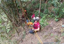 男復興山區跌落邊坡頭部撕裂傷 巴陵消防分隊火速救援助送醫