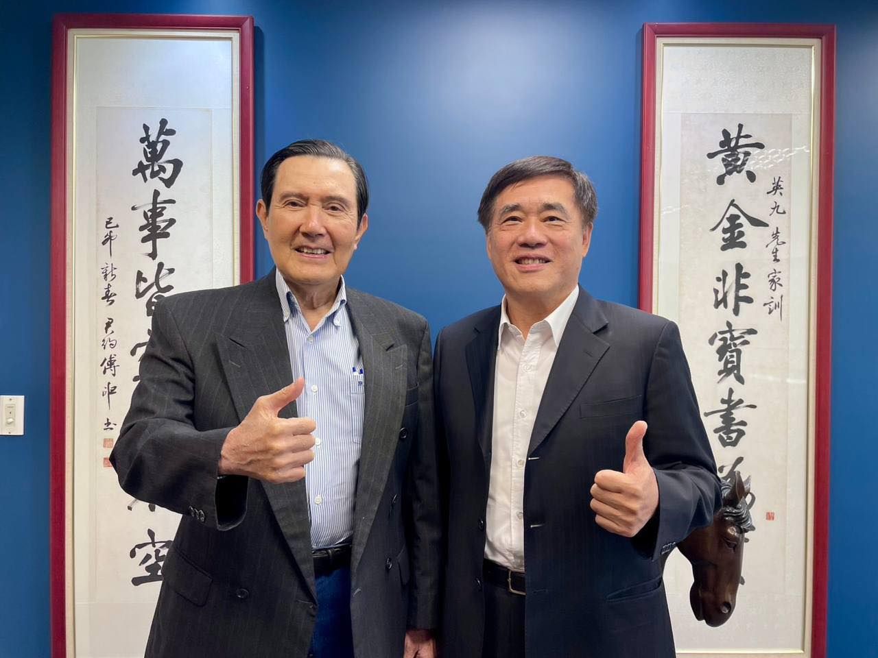 馬英九才拍影片挺羅智強 同框鼓勵郝龍斌「我這邊你不用擔心」