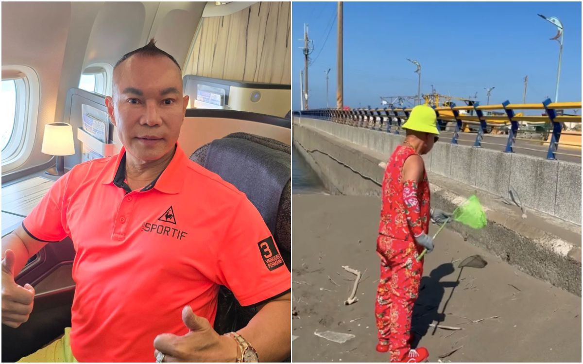 拿漁網淨灘被虧「撈魚擺拍」 吊車大王親解妙用大讚法寶