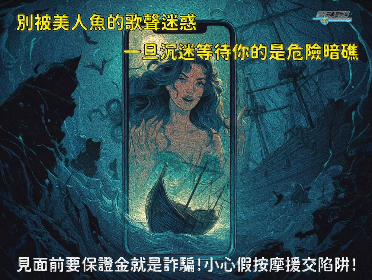 醫務師約按摩妹到府服務 沒爽到還被騙260萬買點數 假按摩宣導圖