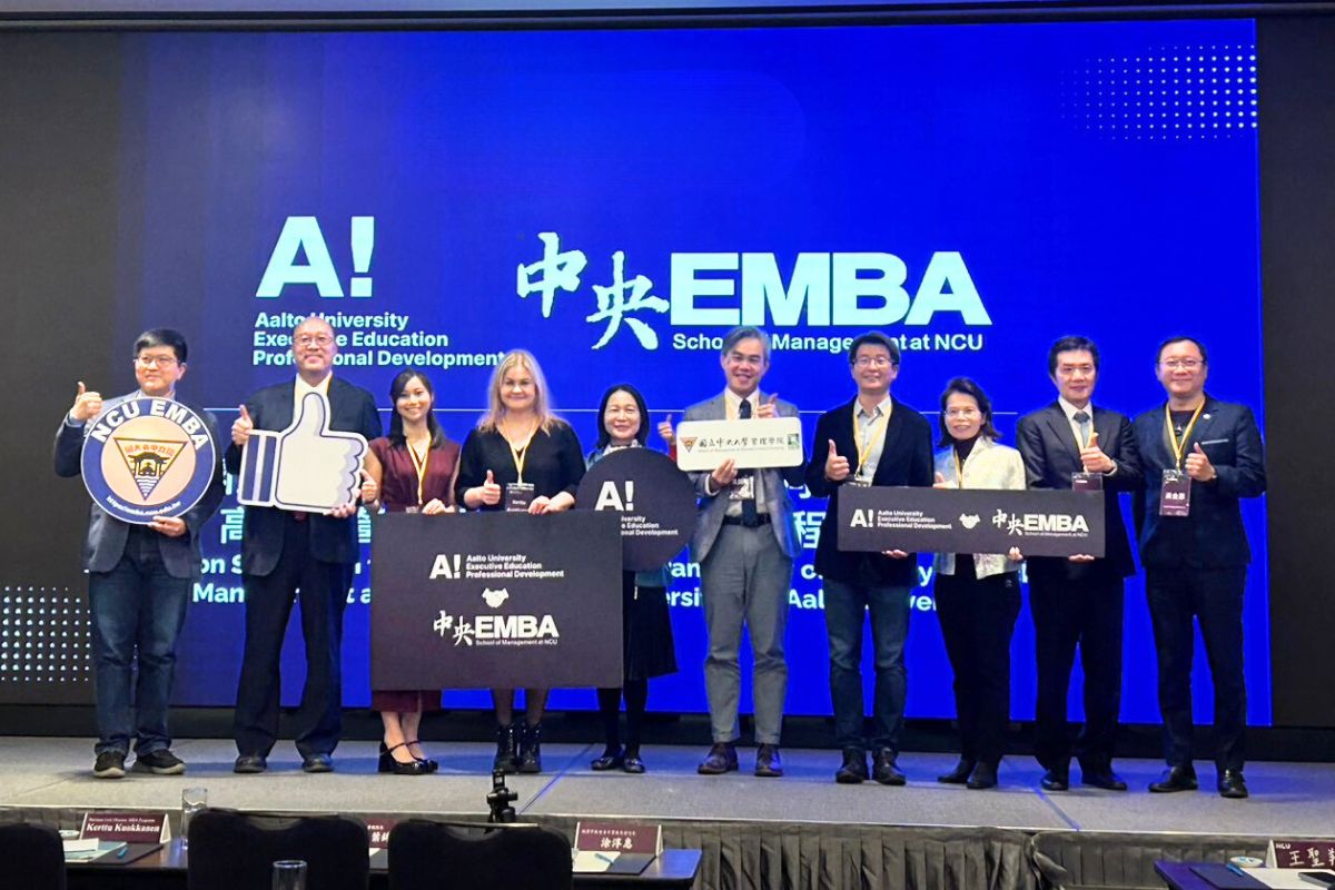 中央大學攜手芬蘭阿爾托大學 推「高階經營管理碩士在職學位學程」 1141121 001