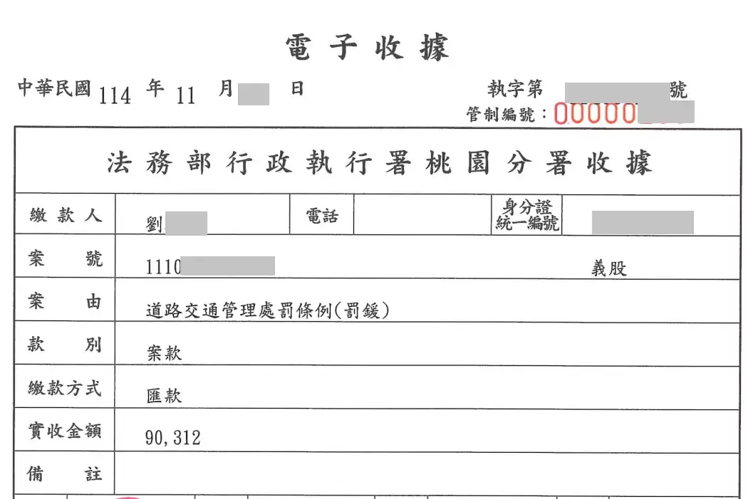 酒駕欠9萬拖11年不繳 桃園分署靠1招成功追回 酒駕欠9萬拖11年不繳 桃園分署靠1招成功追回