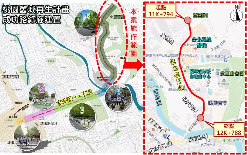 桃園成功路三段啟動道路改善工程 工務局:落實人本交通及舊城再生 1762419002453