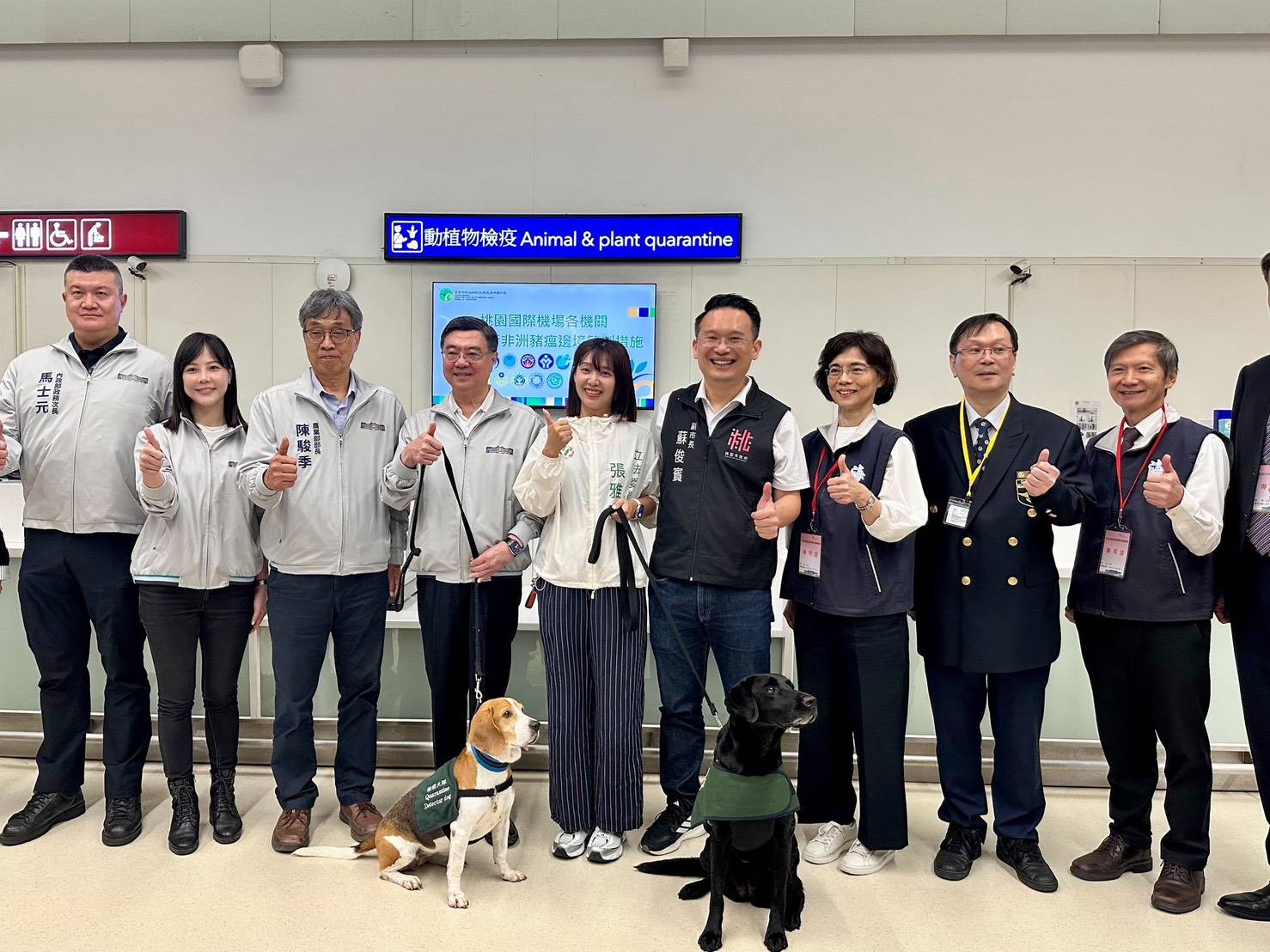 卓榮泰視察桃園機場防豬瘟 蘇俊賓提三大戰場籲中央地方協力防疫 412857 0