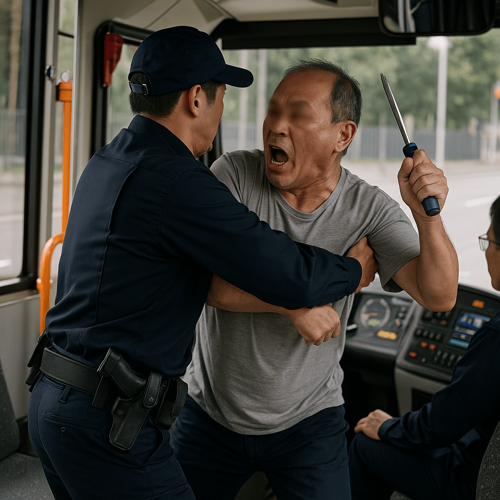 龜山酒醉男子持螺絲起子公車上叫囂 恐怖行徑嚇壞乘客 ChatGPT Image 2025年11月2日 上午11 16 02