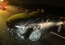 【有片】前方車禍後車閃避不及!國1五楊高架桃園路段連環撞畫面曝