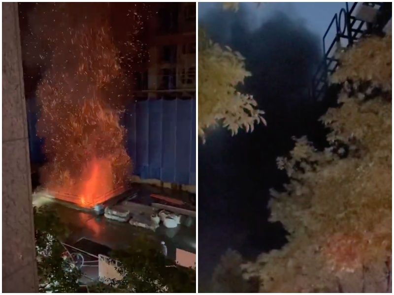 北市松山區工地火警「濃煙竄天」 初判疑地下三樓起火