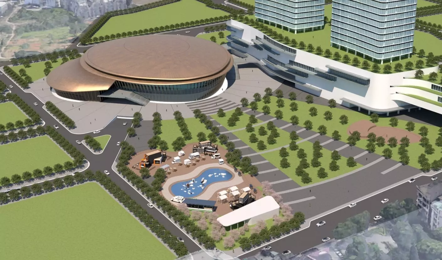 「中壢運動公園區段徵收工程－滯洪池工程」 全區模擬圖 0