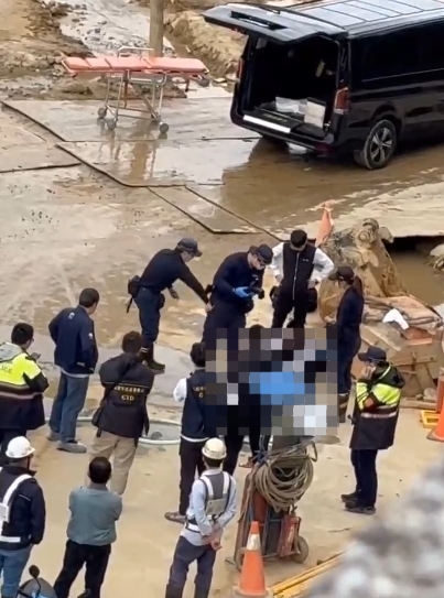 桃園鐵路地下化工地驚見男屍 衣著完整趴臥水坑中 1765787297768