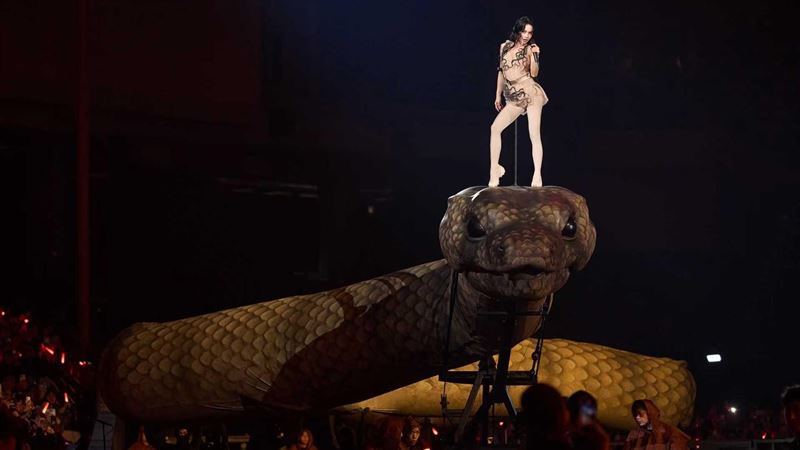 蔡依林世巡演唱會踩巨蟒開唱 中國網友憂1事