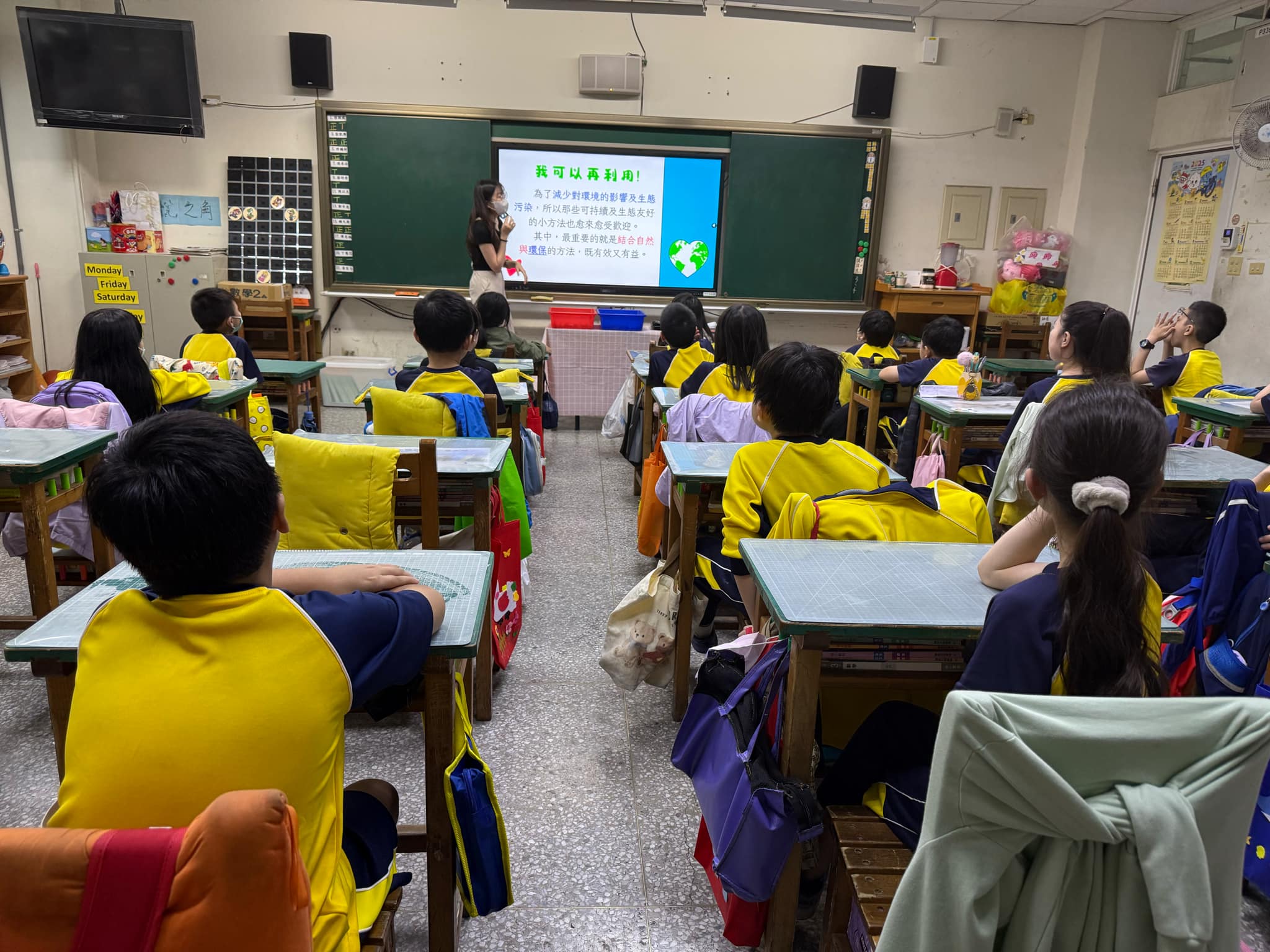 龜山自強國小推動蛋殼再利用 師生製作肥料為植物「加菜」