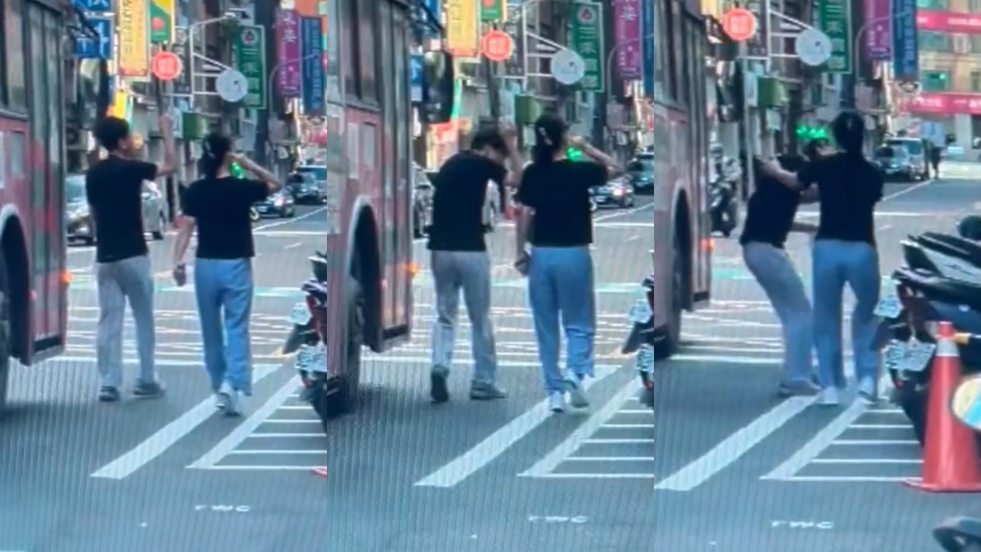 【有片】好痛!桃園男遭公車後照鏡「巴頭」 網友看法兩極 FotoJet 5