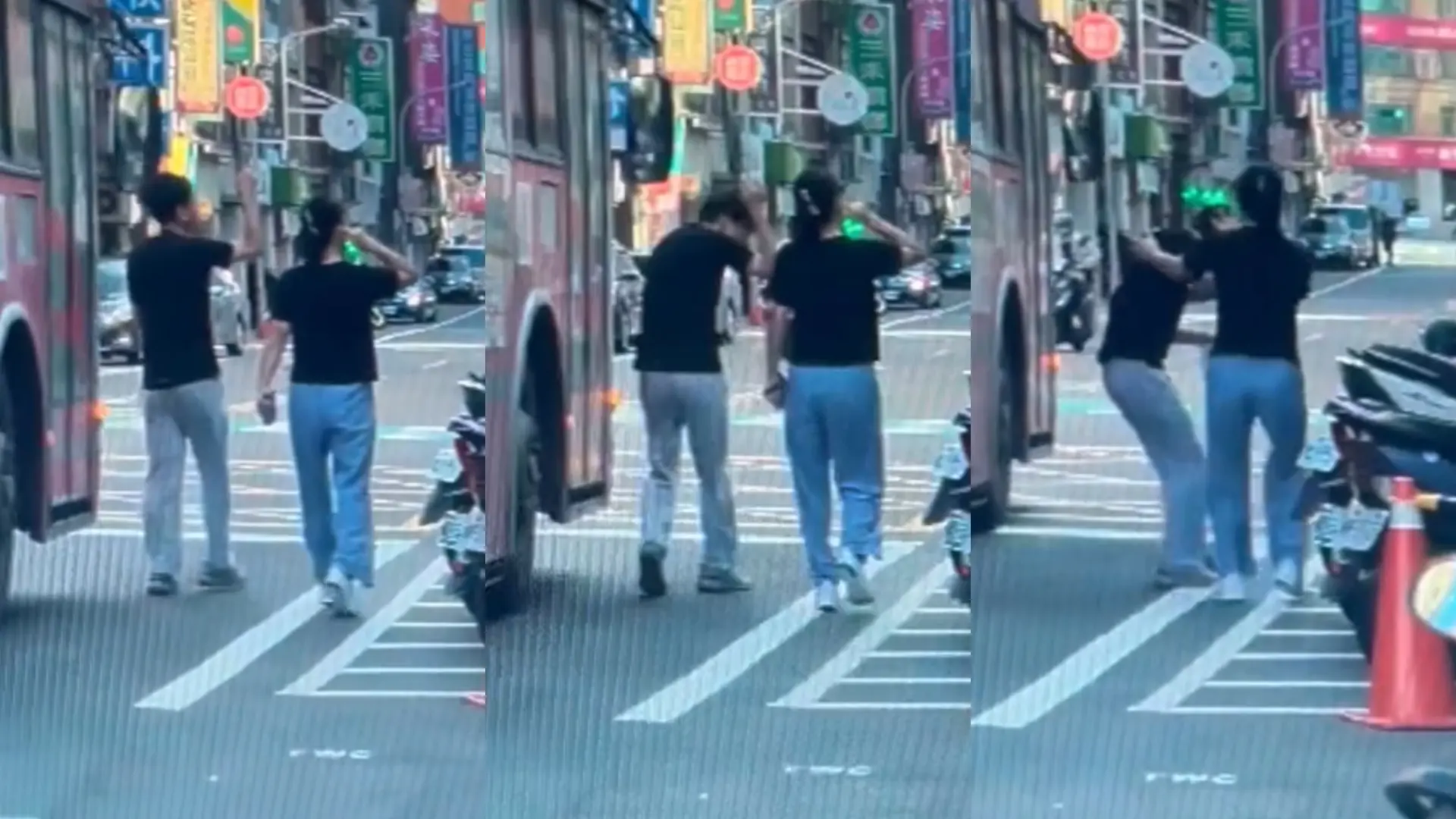 【有片】好痛!桃園男遭公車後照鏡「巴頭」 網友看法兩極 【有片】好痛!桃園男遭公車後照鏡「巴頭」 網友看法兩極